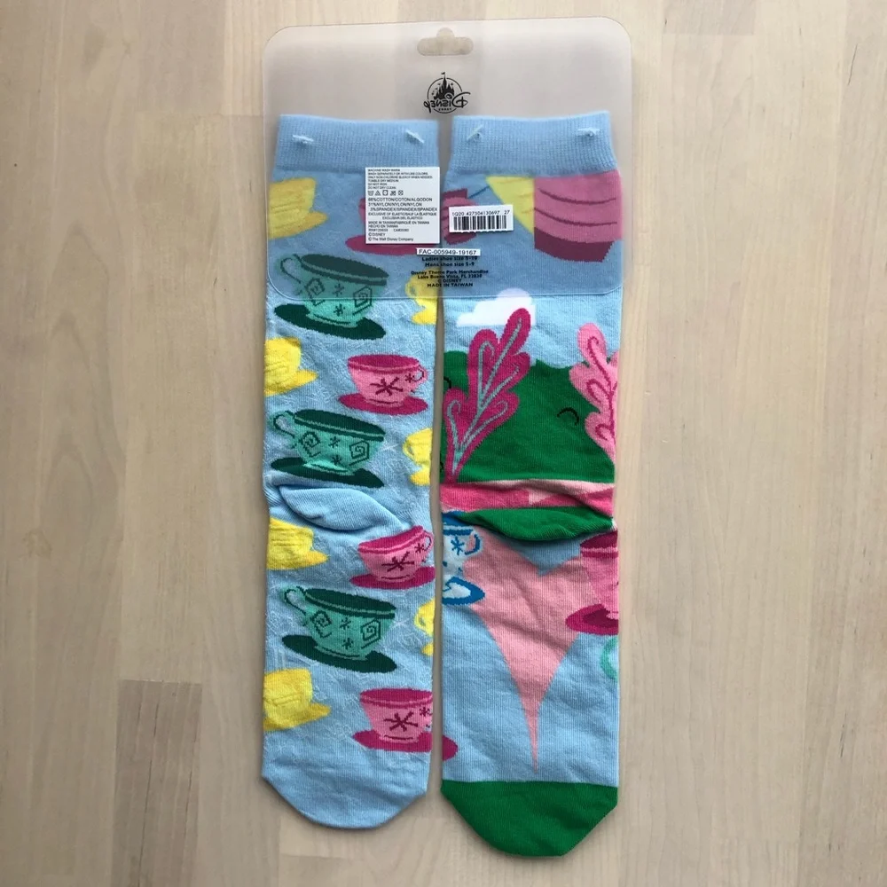 Disney Parks Alice in Wonderland Teacups Socks